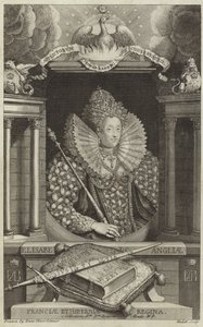 Porträtt av Elizabeth I av England av English School