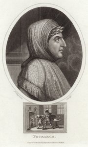 Porträtt av Francesco Petrarch av English School