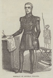 Porträtt av General Pollock (gravyr) av English School