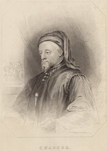 Porträtt av Geoffrey Chaucer av English School