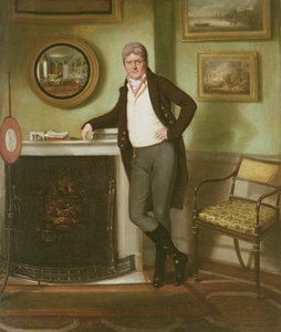 Porträtt av George Henckell i hans studie, c.1800