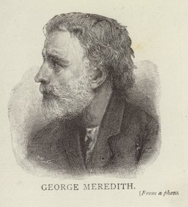 Porträtt av George Meredith av English School