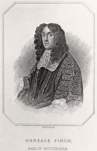 Porträtt av Heneage Finch, Earl of Nottingham, 1835 av English School