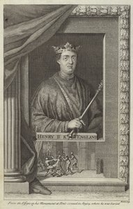 Porträtt av Henrik II av England av English School