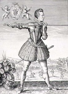 Porträtt av Henrik, Prins av Wales (1594-1612) graverad av Simon de Passe (1595-1647) 1612 (gravyr) av English School