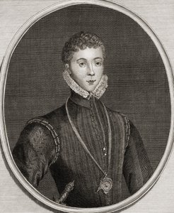 Portræt af Henry Stewart (1545-67) Lord Darnley swed av English School