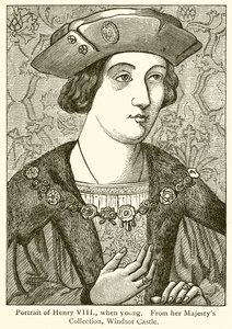 Porträtt av Henrik VIII, när han var ung av English School