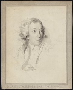 Porträtt av Horace Walpole av English School