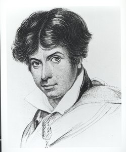 Porträtt av James Henry Leigh Hunt (1784-1859) av English School