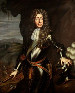 Porträtt av James II (1633-1701) i rustning