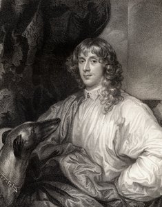 Porträtt av James Stuart (1612-55) 1:e hertig av Richmond, från Lodges British Portraits, 1823 av English School