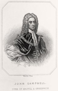Porträtt av John Campbell, hertig av Argyll och Greenwich, 1835 av English School