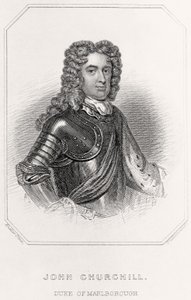 Porträtt av John Churchill, hertig av Marlborough, 1835 av English School