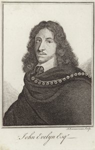 Porträtt av John Evelyn av English School