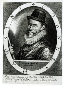 Porträtt av John Hawkins (1532-95) av English School