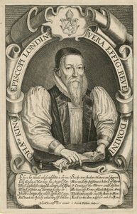 Porträtt av John King, biskop av London 1611-21 av English School