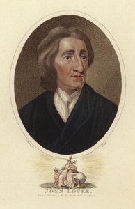Porträtt av John Locke (färggravyr) av English School