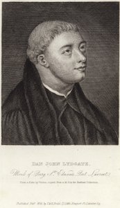 Porträtt av John Lydgate av Bury av English School