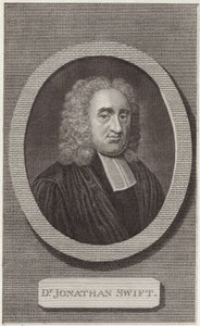 Porträtt av Jonathan Swift av English School