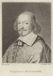 Porträtt av Jules Mazarin av English School