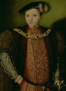 Porträtt av kung Edward VI (1537-53) 1500-talet av English School
