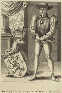Porträtt av kung James I av England av English School