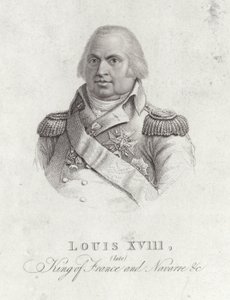 Porträtt av kung Ludvig XVIII av English School