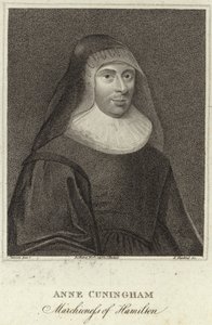 Porträtt av Lady Ann Cunningham, markioninna av Hamilton av English School