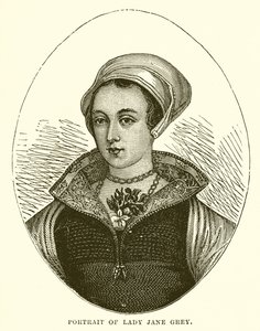 Porträtt av Lady Jane Gray av English School