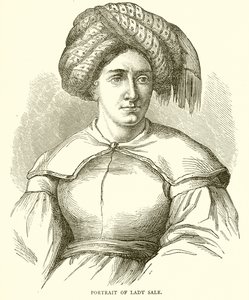 Porträtt av Lady Sale av English School