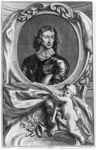 Porträtt av generallöjtnant John Lambert (1619-83) graverat av Jacobus Houbraken (1698-1780) av English School