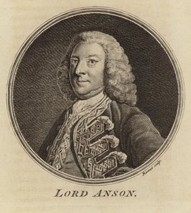 Porträtt av Lord Anson av English School