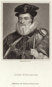 Porträtt av Lord Burleigh av English School
