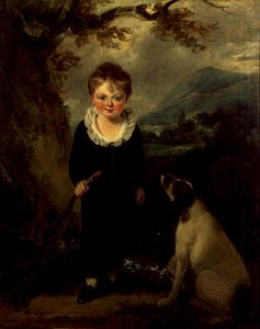 Porträtt av Lord Godolphin som barn, ca 1810 (olja på duk) av English School