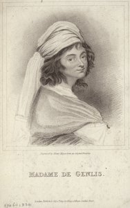 Porträtt av Madame de Genlis av English School
