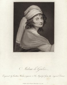 Porträtt av Madame de Genlis av English School