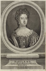 Porträtt av Mary II av England av English School