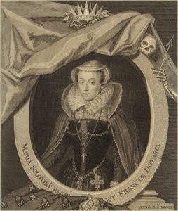 Porträtt av Mary, Queen of Scots av English School