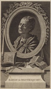 Porträtt av Montesquieu av English School