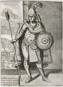 Porträtt av Montezuma II (1466-1520) från 