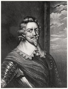 Porträtt av Patrick Ruthven, Earl of Brentford (c.1573-1651) graverad av Richard Earlom (1743-1822) och Charles Turner (c.1773-1857) från Illustrious Characters in British History (mezzotint) (bw phot) av English School