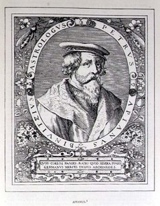 Porträtt av Petrus Apianus (1501-52) från The Narrative and Critical History of America, redigerad av Justin Winsor, London, 1886