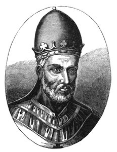 Porträtt av påven Honorius III (d.1227) illustration från 