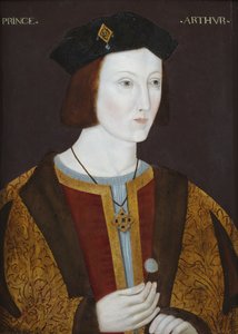 Porträtt av prins Arthur (olja på pannå) av English School