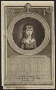 Porträtt av prins Octavius av English School
