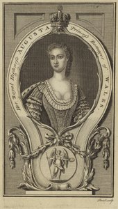 Porträtt av prinsessan Augusta av Saxe-Gotha-Altenburg av English School