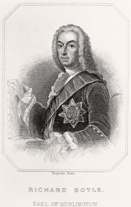 Porträtt av Richard Boyle, Earl of Burlington, 1835 av English School