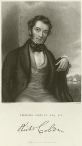 Porträtt av Richard Cobden av English School