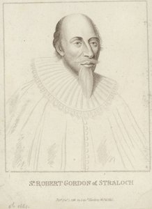 Porträtt av Robert Gordon av Straloch av English School