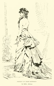Porträtt av Sarah Bernhardt av English School